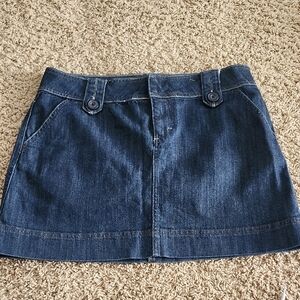 Elle Dark Blue Denim Mini Skirt